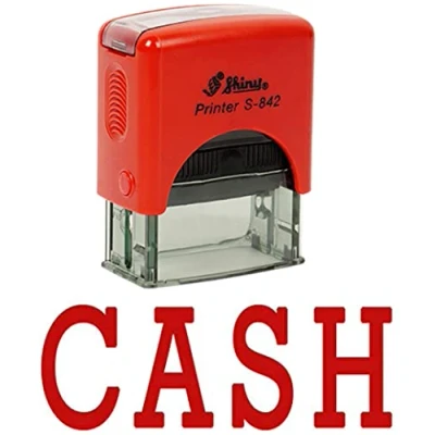 Image of Printtoo Cash Self Inking Rubber Stamp Office Stationery Custom Shiny
