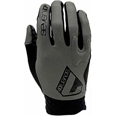 Image of 7 iDP Project Full Finger MTB Cycling Racing Gloves (Grey, L)