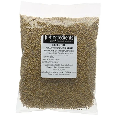 Image of JustIngredients Essentials Yellow Mustard Seeds, 250 g Pack of 5