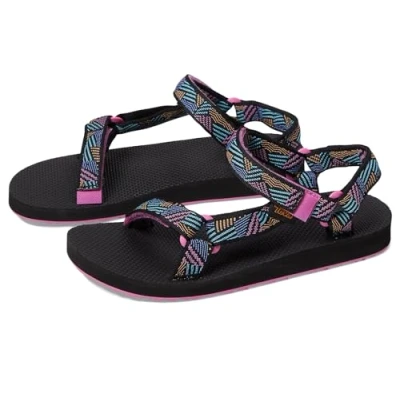 Image of Teva Kids Original Universal Sandals, Color Borderless Black, Size: 8 UK