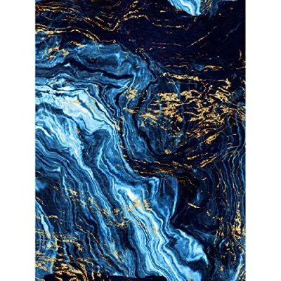 Image of Wee Blue Coo Abstract Dark Gold Pour Art Print Canvas Premium Wall Decor Poster