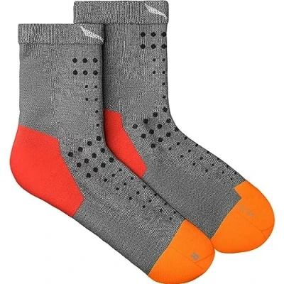 Image of Salewa Mens Pedroc Am M Qrt Wandersocken, Light Grey Melange/4570, 44 EU