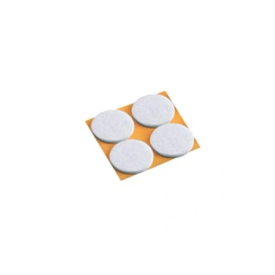 Image of Metafranc Felt, Diameter, self Adhesive, White, 4 Pieces, Effective Protection, Furniture Glides Set for Sensitive, Chair, Floor Gliders, 645246, Ø 35 mm (4 Stück)