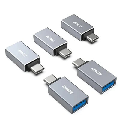 Image of BENFEI USB C to 3.0 Adapter, 5 Pack A Male Female Adapter Compatible with MacBook 2018 2017 2016, Samsung Galaxy Note 8, S8 S8+ S9, Google Pixel, Nexus, and More