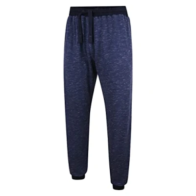 Image of Kam Mens Cuffed Hem Marl Pattern Jogger Blue 4XL