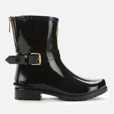 Image of Barbour International Women&#039;s Mugello Biker Wellies Black UK 3