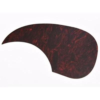 Image of Dopro Red Tortoise Teardrop Style Acoustic Guitar Pickguard Scratch Plate with 3M Self Adhesive