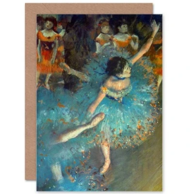 Image of Wee Blue Coo EDGAR DEGAS DANCER OLD MASTER PAINTING REPRODUCTION BLANK GREETINGS CARD