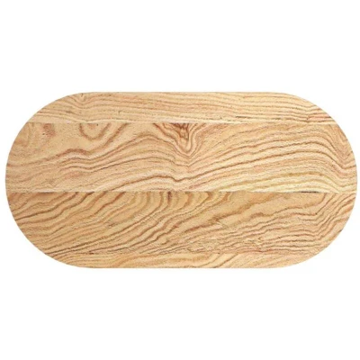 Image of vidaXL Solid Oak Oval Table Top Wood 80x40x2 cm Versatile Flat Surface for Coffee/Side/Bar
