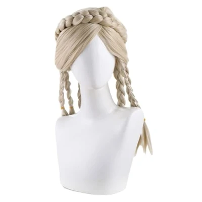 Image of Game Cosplay Wig Linen Hair Braids Heat Resistant Halloween Costume Party
