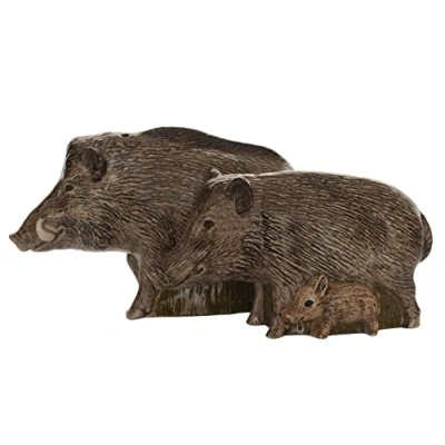 Image of Quail Ceramics Wild Boar Salt and Pepper Pots