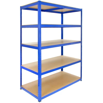 Image of MonsterShop Monster Racking T Rax Strong Storage Shelves Blue 120cm W 60cm D (Set of 3)