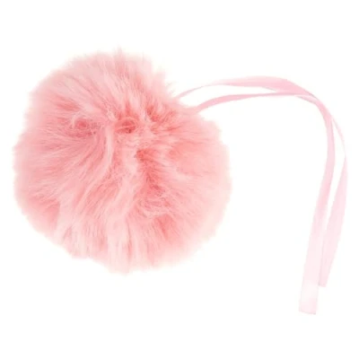 Image of Baby Pink Giant 11cm Faux Fur Pom Gift Wrap, Home Decor &amp; Crafts