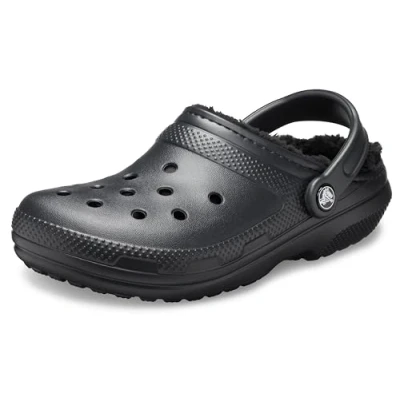 Image of Crocs Classic Clogs, Unisex Kids Water Friendly and Quick Drying in Navy, Size J3 UK