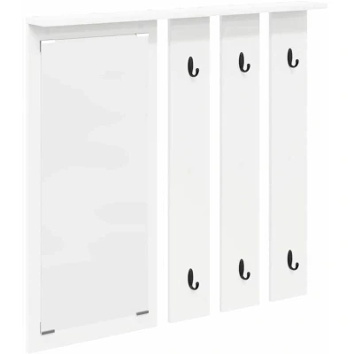 Image of Wall Mounted Coat Rack White 84 x 10 80 cm Engineered wood vidaXL