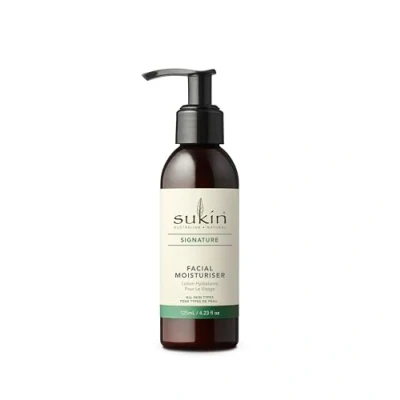 Image of Sukin Signature Facial Moisturiser 125ml with Vitamin E; Cruelty Free &amp; Vegan Friendly Nourishes, Softens Protects the Skin’s Moisture Barrier.