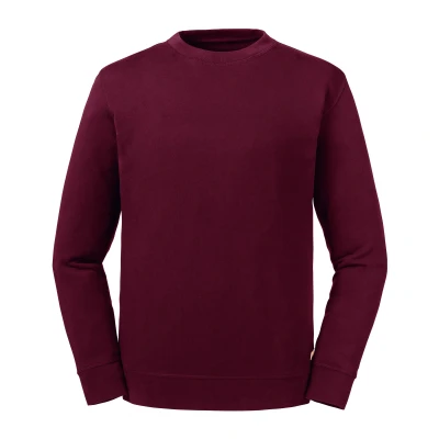 Image of Russell Athletic Mens Unisex Adult Reversible Organic Sweatshirt (Burgundy) Size X Small