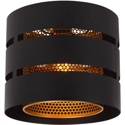 Image of Lucide ROSAS Flush ceiling light 26 cm 1xE27 Black