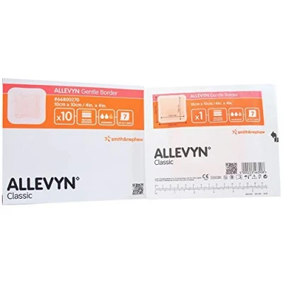 Image of Allevyn 66800260 Gentle Border Dressings, 10 cm x (Pack of 5)