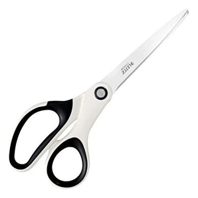 Image of Leitz Titanium Scissors, Right or Left Handed Ambidextrous, 6.7 x 1.5 15 cm, Office Stationary, Ergonomic Handle, WOW Range, Pearl White