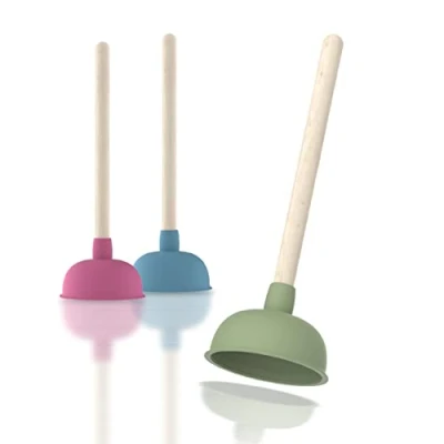 Image of EISL Colourful Green Color Clogged Sink Shower Toilet Plunger Chemical Free Cleaning Drain Unblocker BZ003, 1 stück (1er Pack)
