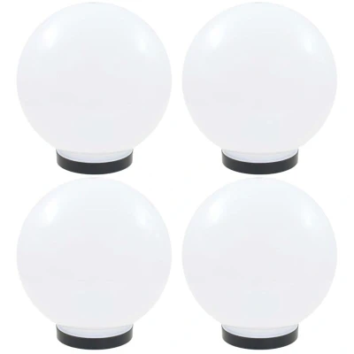 Image of vidaXL LED Bowl Lamps 4 pcs Spherical 25 cm PMMA