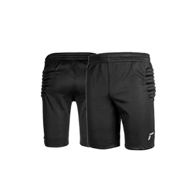 Image of Reusch Men&#039;s Training Football Goalkeeper Short Padded for Adults, Black, S