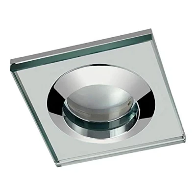 Image of GU10 Square Glass Light IP55 Bathroom Shower Downlight Energy Efficient with Bulb Lighting (4 Light)