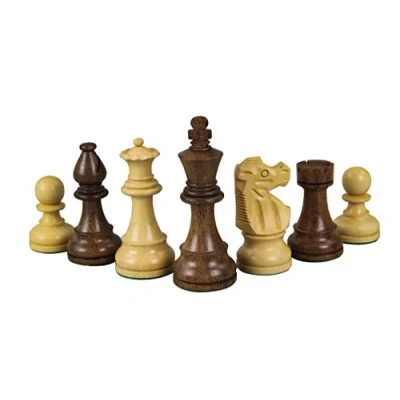 Image of Heavy Weighted Luxury French Lardy Chess Pieces Staunton Sheesham Boxwood For Your Board To Complete Set 3 Inch