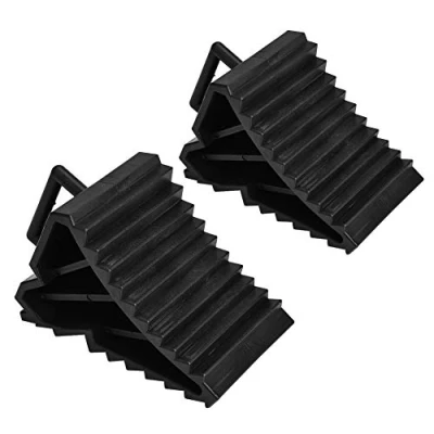 Image of Wheel Chocks 2pcs Car Anti Slip Block, Tire Stop Tyre Stopper, Alignment Block Support Pad for Trailer Truck