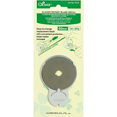 Image of clover 7510 Rotary Blade Refill Pack: 60mm x 1, steel, Silver, x1