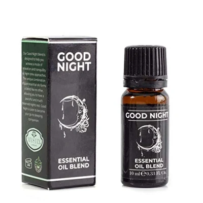 Image of Mystix London Good Night Pure &amp; Natural Essential Oil Blend 10ml for Diffusers, Aromatherapy Massage Blends Perfect as a Gift Vegan, GMO Free