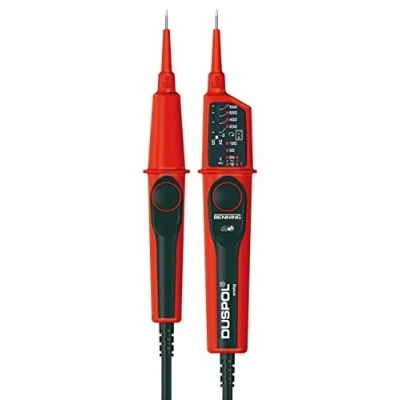 Image of Benning 050261 &quot;Duspol&quot; Analog Two Pole Voltage Tester, Red/Black