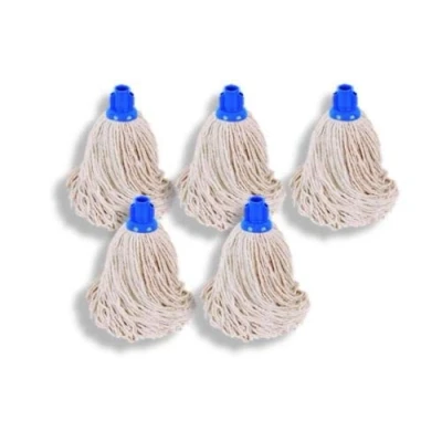 Image of SI 5X Traditional Heavy Duty Cotton Replacement MOP Head Push Socket Wet Floor