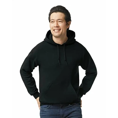 Image of Gildan gd057 Heavy Blend Men&#039;s Hooded Sweatshirt Black XXXX Large