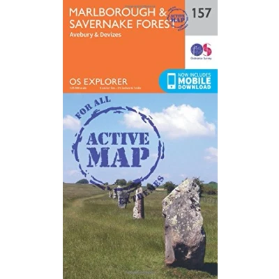 Image of Marlborough &amp; Savernake Forest Map Weatherproof Avebury Devizes Ordnance Survey OS Explorer Active 157 England Walks Hiking Maps Adventure