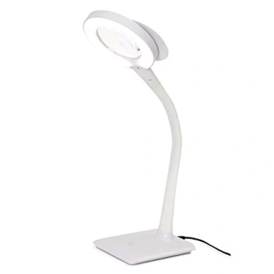 Image of PURElite Magnifying Desk Table LED Lamp, White, Mains Operated
