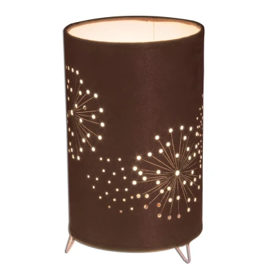 Image of Näve Aurona table lamp made of brown fabric