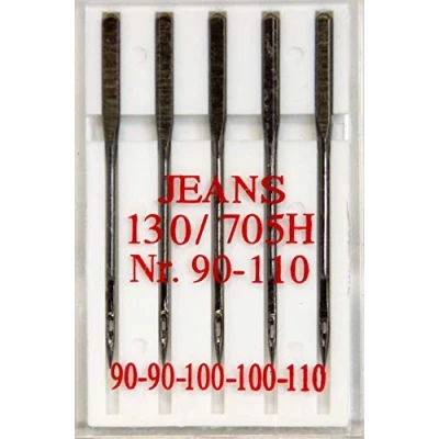 Image of Sewing Machine Needles 5 Jeans Guy 130/705 Flat Piston