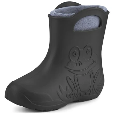 Image of Ladeheid Children&#039;s Girl&#039;s Boy&#039;s EVA Wellington Boots Rain Shoes LA CA 03 (Carbone, 11.5/12.5 UK Child)