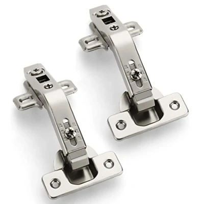 Image of FURNIWARE 1 pair of 135 degree Lazy Susan Hinges, full overlay concealed for cabinet, cupboard, folded door, combination with screws (regular)