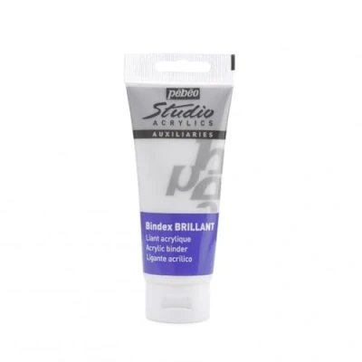 Image of Pebeo 100 ml Studio Acrylics Auxiliaries Bindex with Medium Gloss Tube, Transparent 524240