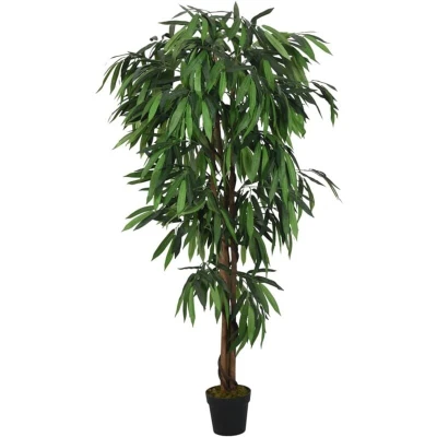 Image of vidaXL Artificial Mango Tree 300 Leaves 80 cm Green