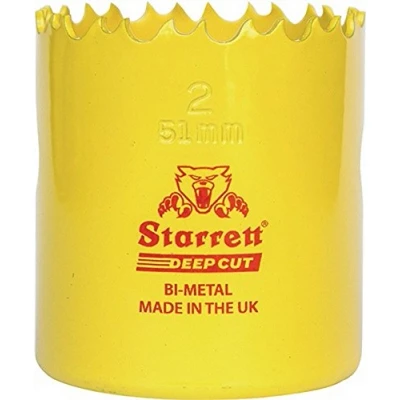 Image of Starrett DH0334 95mm 3.3/4 inch HSS Bi Metal Dual Pitch Professional Hole Saw