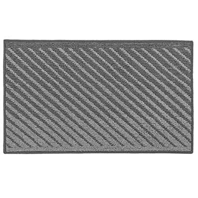 Image of JVL Stellar Machine Washable Latex Backed Doormat, 50x80cm, Grey