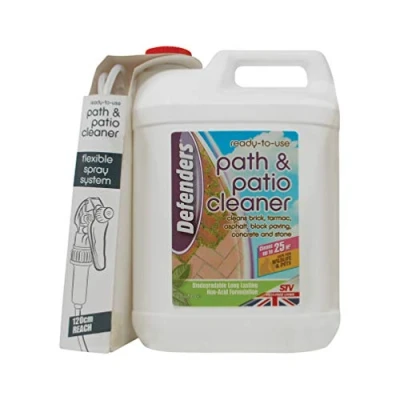 Image of Defenders Ready to Use Path and Patio Cleaner (Non Acid Formulation, Cleans Paving in Garden Areas, Treats up 25 sq m), 5 Litre