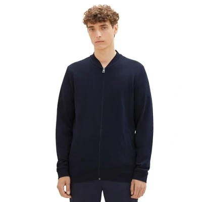 Image of TOM TAILOR Denim Men&#039;s Sweat bomber Jacket 1028404, 10668 Sky Captain Blue, S
