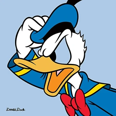 Image of Donald Duck Blue 40 x 40cm Canvas Prints, Polyester, Multi Colour, cm