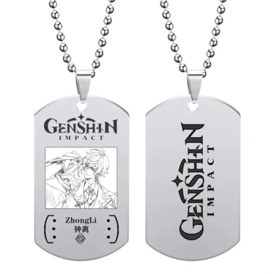 Image of acsewater Genshin Impact Pendant Diluc Barbatos Necklace Klee Fischl Ganyu Hutao Chain Xiao Zhongli Yoimiya Yae Miko Anime New Trinkets Charming Gift