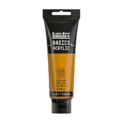 Image of LIQUITEX Basics Acrylic Paint, Yellow Oxide, 118 ml Tube